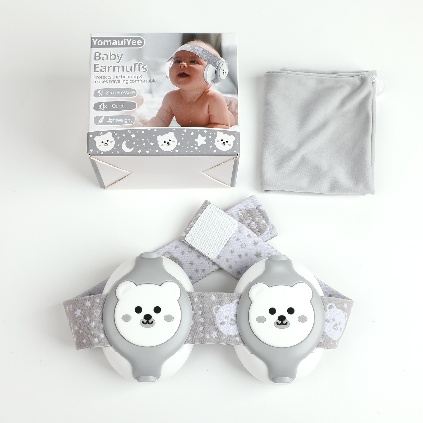 Baby Gehörschutz – Ein leichter und bequemer Kapselgehörschutz für Babys und Kleinkinder in Grau, der perfekten Lärmschutz für Konzerte, Reisen und Feuerwerke bietet. – Bild 6