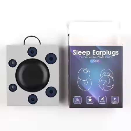 Ohrstöpsel Silikon Schlafohrstöpsel Noise Cancelling Earplugs in Blau – Bild 7