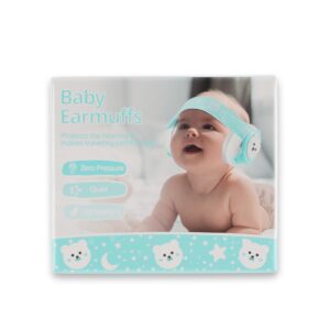 Baby Gehörschutz – Ein leichter und bequemer Kapselgehörschutz für Babys und Kleinkinder in Hellblau, der perfekten Lärmschutz für Konzerte, Reisen und Feuerwerke bietet.
