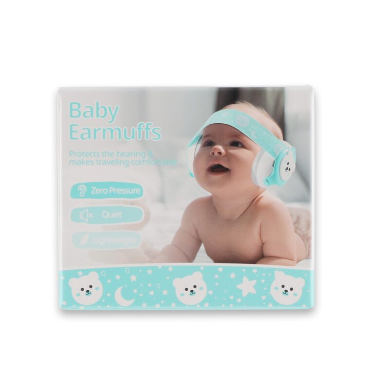 Baby Gehörschutz Blau mit Bären-Design für Kleinkinder
