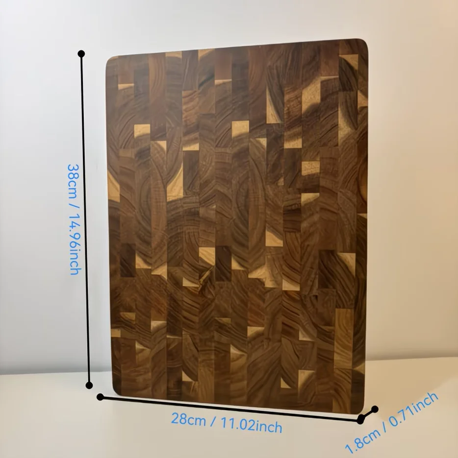 Dofiki® Schneidebrett Set 4-teilig aus Massivholz – Holz Schneidebretter mit Griffen, Wendbar, Messerfreundlich, Servierbrett für Fleisch, Gemüse, Brot & Käse – Bild 3