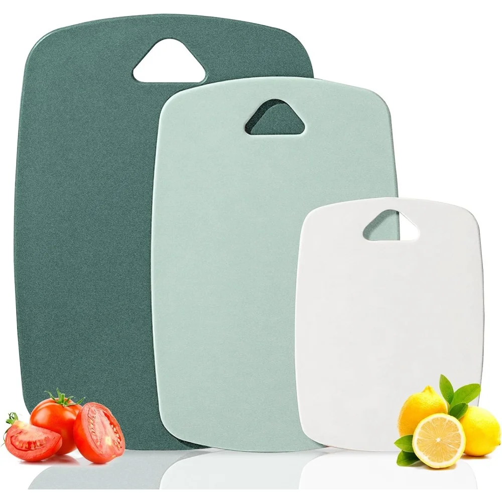 Kunststoff Schneidebrett für Küche – BPA-freies PP Schneidbrett in 3 Größen, Leicht, Hygienisch & Platzsparend für Fleisch, Gemüse, Obst & Babynahrung