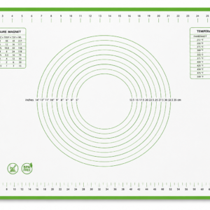 Silikon Backmatte 70x50 cm von Metranos® – wiederverwendbare Antihaft Backunterlage aus Silikon mit Glasfasergewebe. Ideal für Brot, Pizza, Kuchen und Teig.