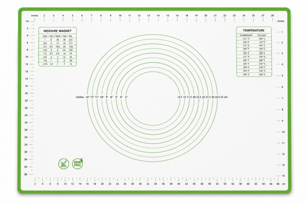 Silikon Backmatte 70x50 cm von Metranos® – wiederverwendbare Antihaft Backunterlage aus Silikon mit Glasfasergewebe. Ideal für Brot, Pizza, Kuchen und Teig.